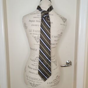 Vintage Perry Ellis Stripe Silk Tie